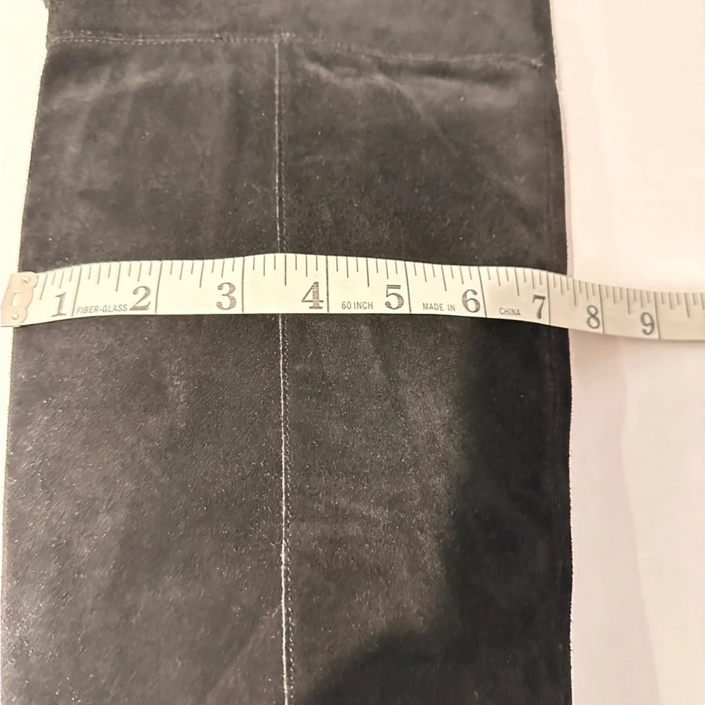 Jessica Simpson Suede Black Leather Over the Knee Heeled‎ Boots 8.5